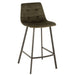 Barkruk Olivier Textiel/Metaal Donker Groen 45 cm 45x43x97 cm-Barkrukken-J-Line