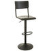 Barkruk Populierenhout Metaal Zwart 79 cm 40x40x105 cm-Barkrukken-J-Line