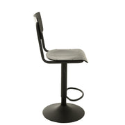 Barkruk Populierenhout Metaal Zwart 79 cm 40x40x105 cm-Barkrukken-J-Line