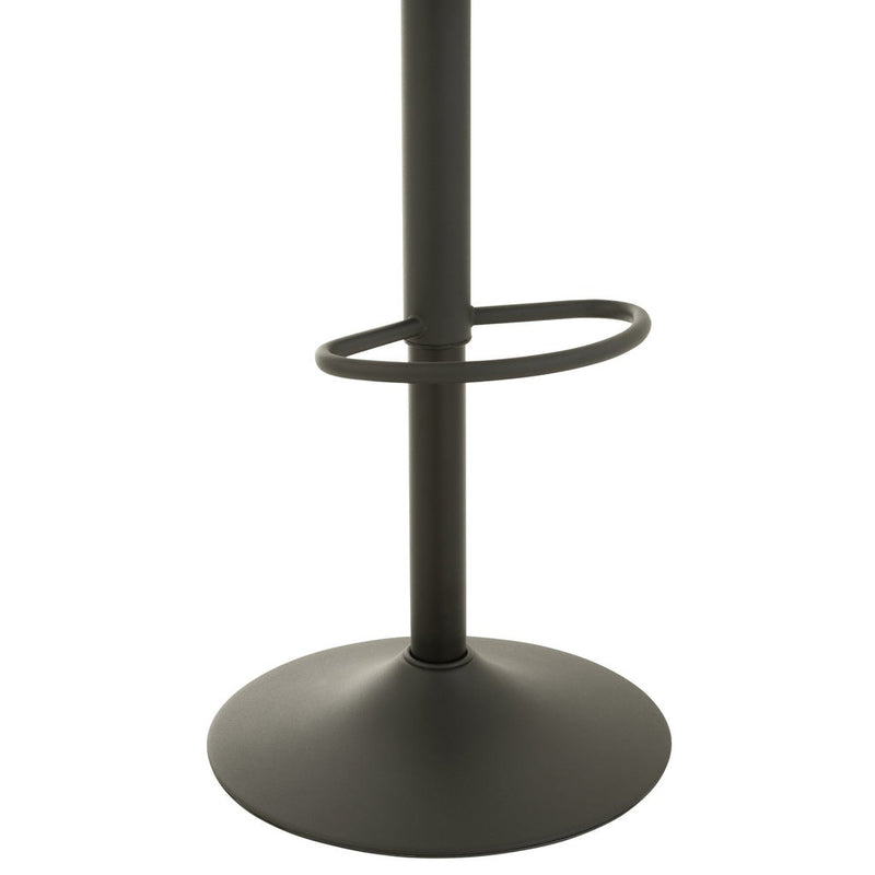 Barkruk Populierenhout Metaal Zwart 79 cm 40x40x105 cm-Barkrukken-J-Line