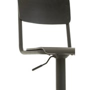 Barkruk Populierenhout Metaal Zwart 79 cm 40x40x105 cm-Barkrukken-J-Line