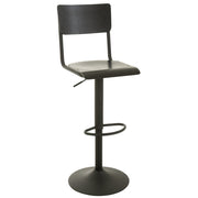 Barkruk Populierenhout Metaal Zwart 79 cm 40x40x105 cm-Barkrukken-J-Line