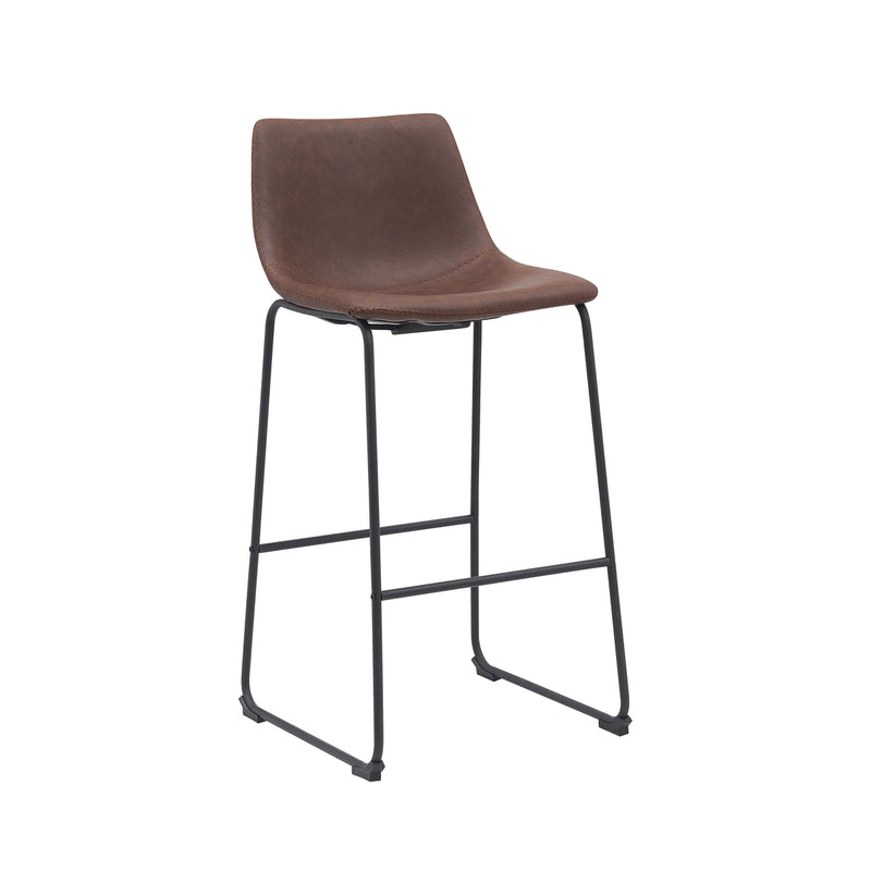 Barkruk Risto Bruin Kunstleder Hoog 47x56x102 cm-Barkrukken-LABEL51