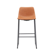 Barkruk Risto Cognac Kunstleder Hoog 47x56x102 cm-Barkrukken-LABEL51