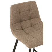 Barkruk Stephane Polyester Beige 69 cm 43x47x95 cm-Barkrukken-J-Line