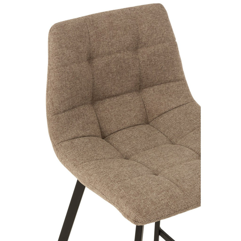 Barkruk Stephane Polyester Beige 69 cm 43x47x95 cm-Barkrukken-J-Line