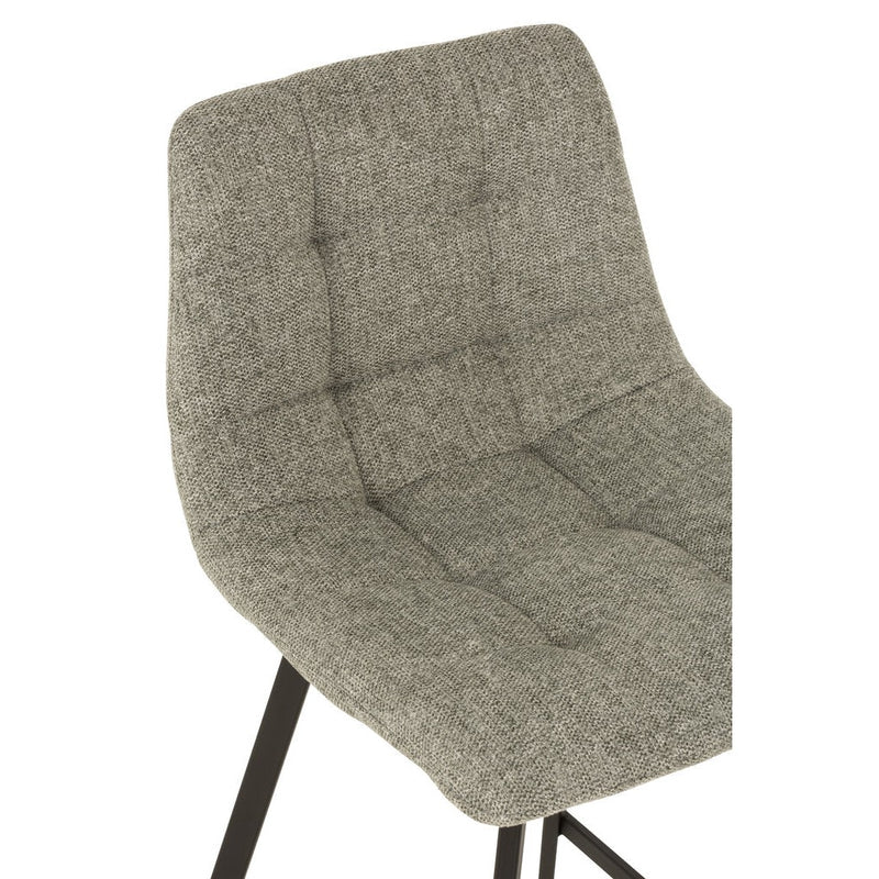 Barkruk Stephane Polyester Grijs 71 cm 45x43x97 cm-Barkrukken-J-Line