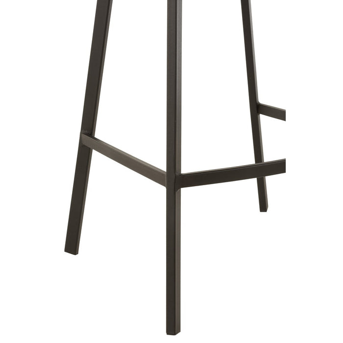 Barkruk Stephane Textiel/Metaal Donker Grijs Grijs/greige 43 cm-Barkrukken-J-Line