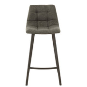 Barkruk Stephane Textiel/Metaal Donker Grijs Grijs/greige 43 cm-Barkrukken-J-Line