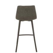 Barkruk Stephane Textiel/Metaal Donker Grijs Grijs/greige 43 cm-Barkrukken-J-Line