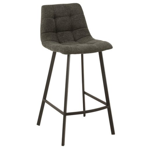 Barkruk Stephane Textiel/Metaal Donker Grijs Grijs/greige 43 cm-Barkrukken-J-Line