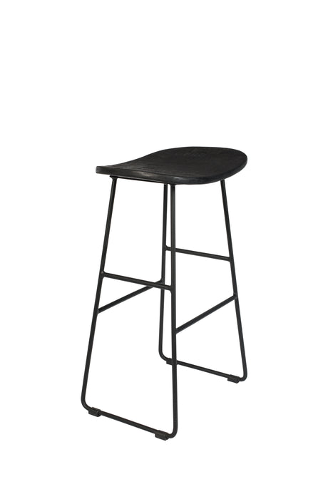 Barkruk Tangle Teak Zwart 62cm-Barkrukken-Creating Home