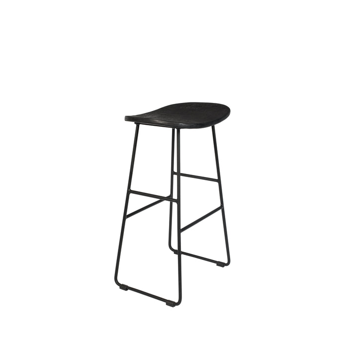Barkruk Tangle Teak Zwart 62cm-Barkrukken-Creating Home