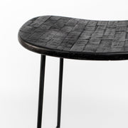 Barkruk Tangle Teak Zwart 76cm-Barkrukken-Creating Home