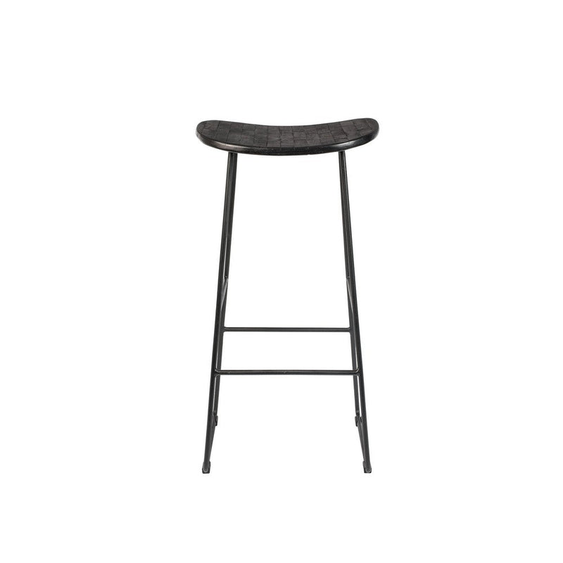 Barkruk Tangle Teak Zwart 76cm-Barkrukken-Creating Home