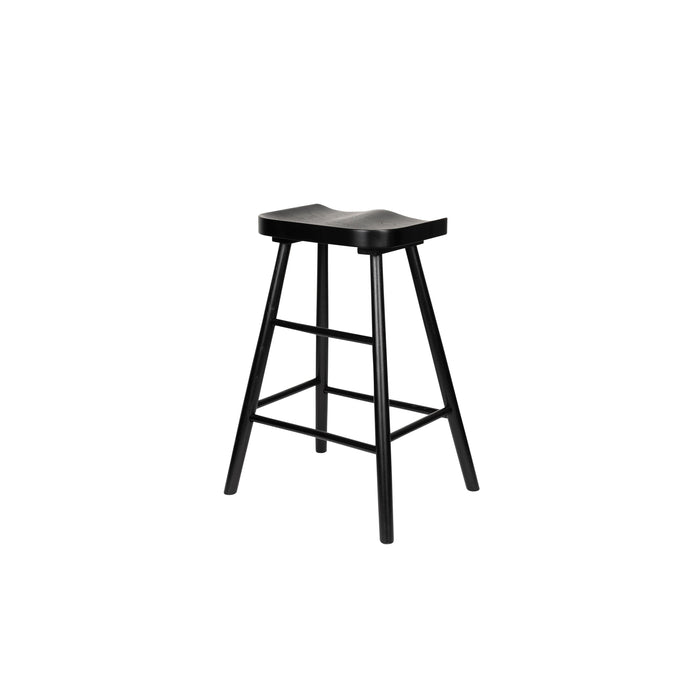 Barkruk Vander Oak hout Zwart 64cm-Barkrukken-Creating Home