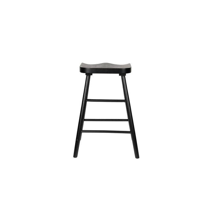 Barkruk Vander Oak hout Zwart 64cm-Barkrukken-Creating Home