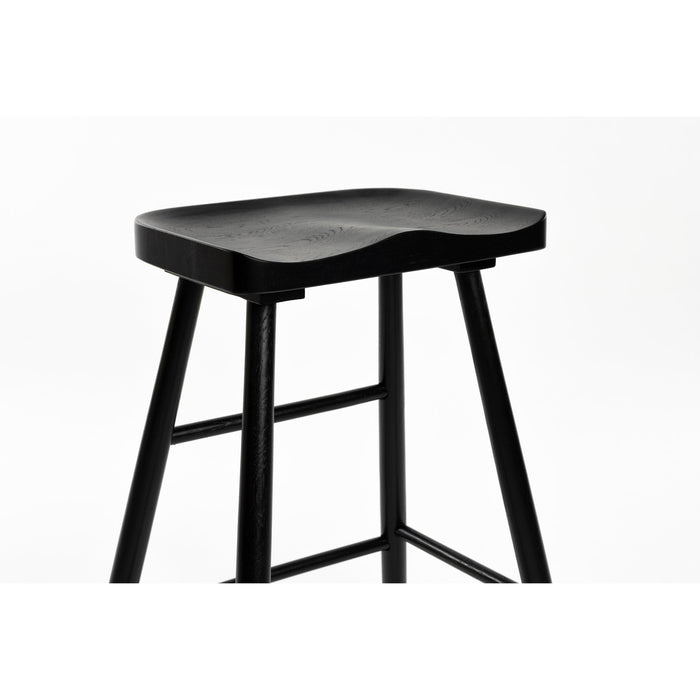 Barkruk Vander Oak hout Zwart 64cm-Barkrukken-Creating Home
