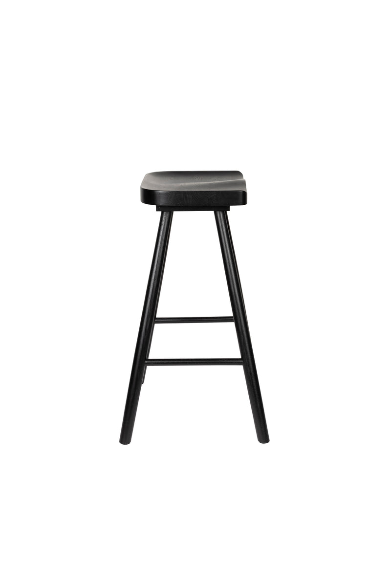 Barkruk Vander Oak hout Zwart 64cm-Barkrukken-Creating Home
