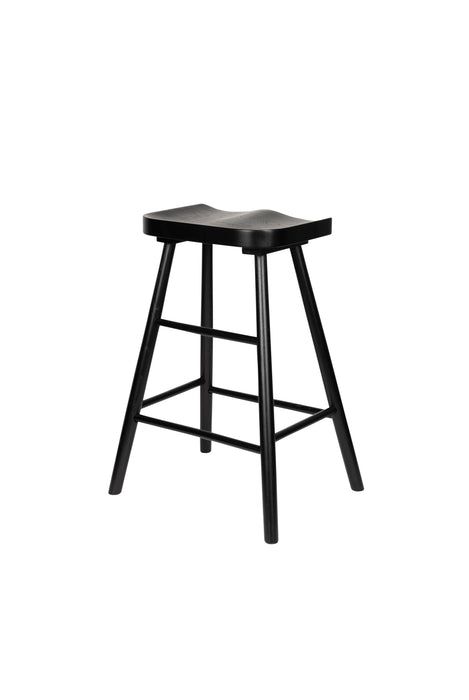 Barkruk Vander Oak hout Zwart 64cm-Barkrukken-Creating Home