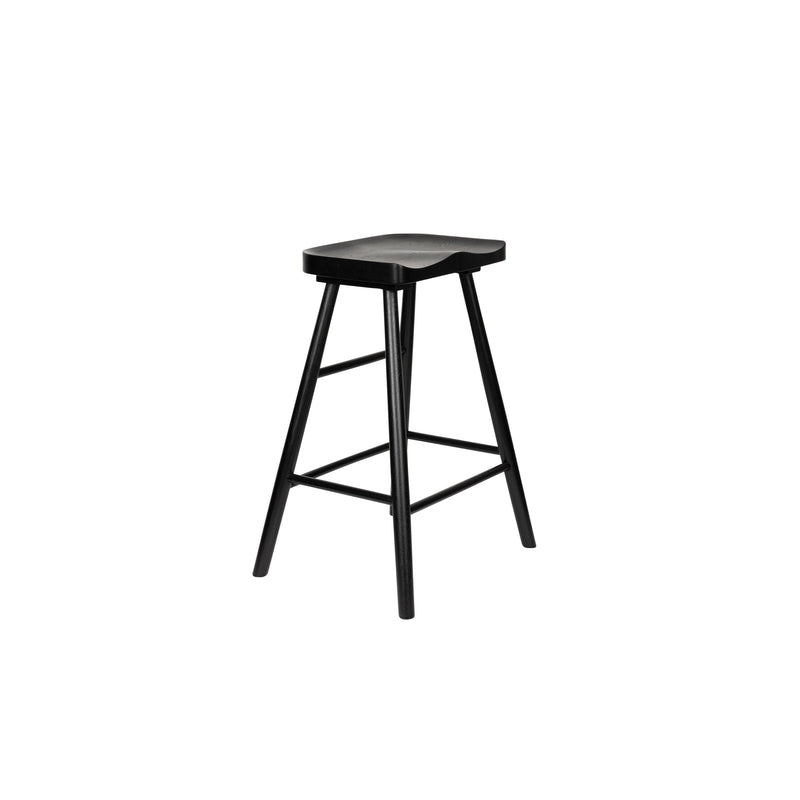 Barkruk Vander Oak hout Zwart 64cm-Barkrukken-Creating Home