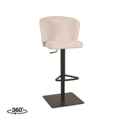 Barkruk Wave Naturel Boucle Gaslift 54x59x110 cm-Barkrukken-LABEL51