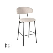 Barkruk Zack Naturel Boucle Hoog 53x56x107 cm-Barkrukken-LABEL51