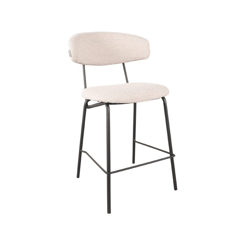 Barkruk Zack Naturel Boucle Laag 53x57x95 cm-Barkrukken-LABEL51