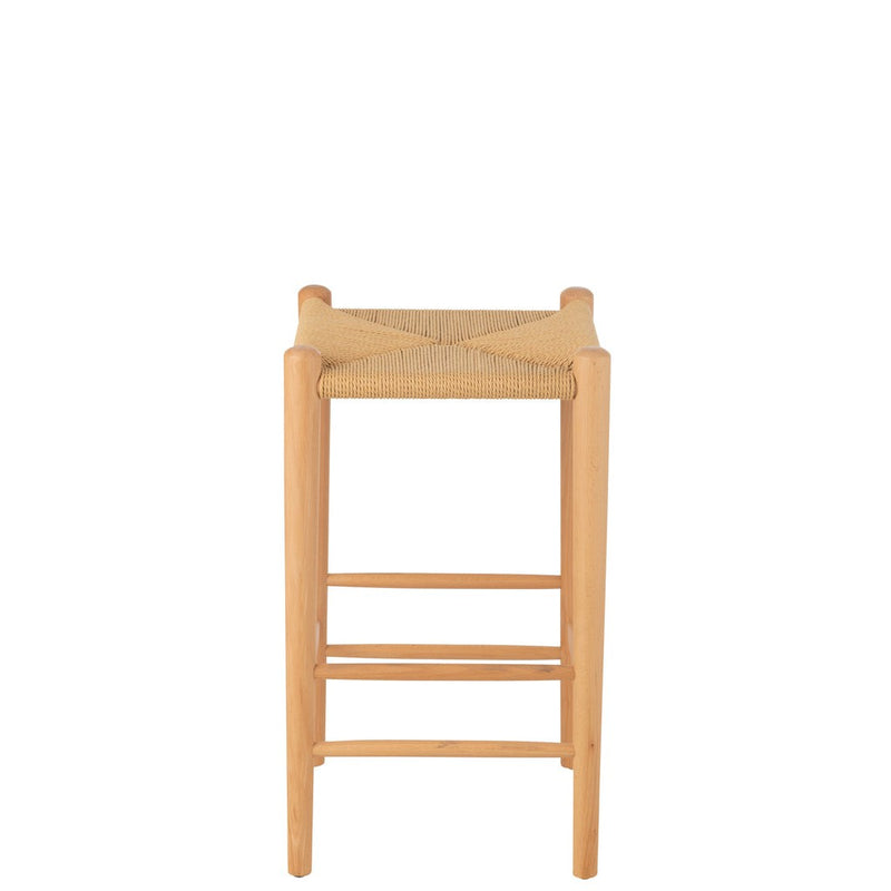 Barkruk Zwart Beech hout 38 cm 38x38x66.4 cm-Barkrukken-J-Line
