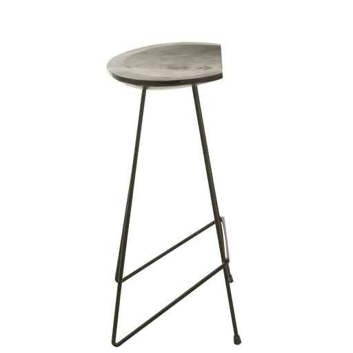 Barkruk Zwart Ijzer 40 cm 40x37x75 cm-Barkrukken-J-Line
