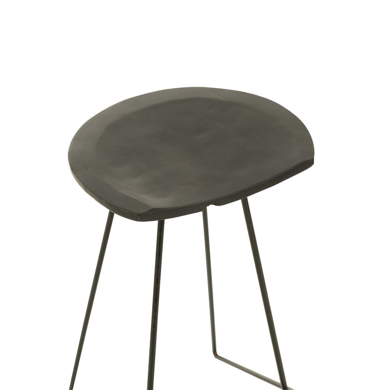 Barkruk Zwart Ijzer 40 cm 40x37x75 cm-Barkrukken-J-Line