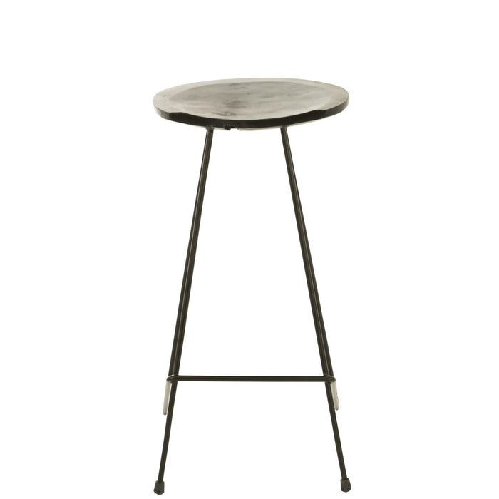 Barkruk Zwart ijzer 40 cm 40x37x75 cm-Barkrukken-J-Line