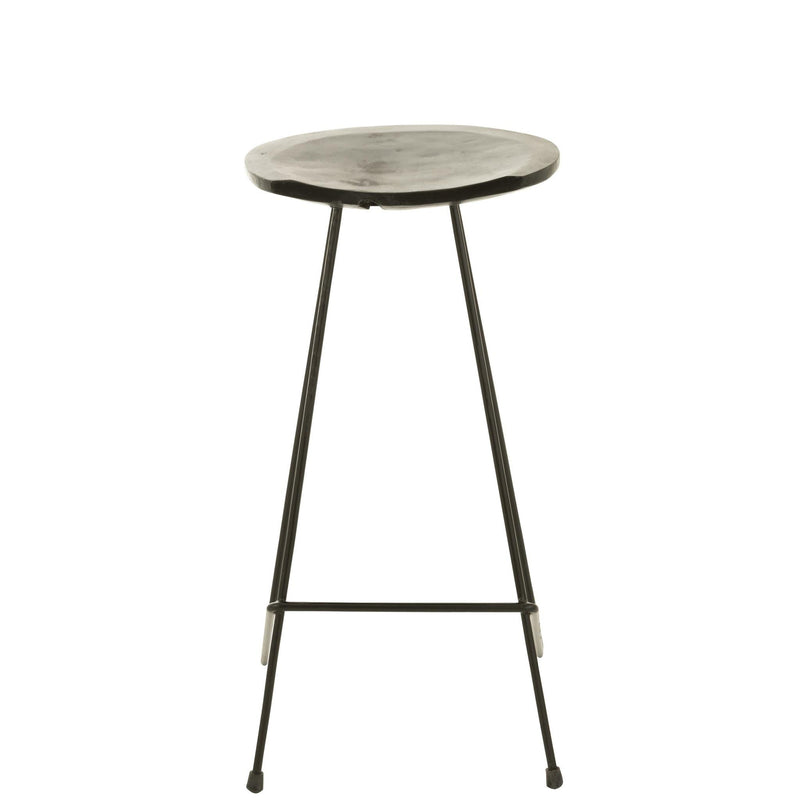 Barkruk Zwart Ijzer 40 cm 40x37x75 cm-Barkrukken-J-Line
