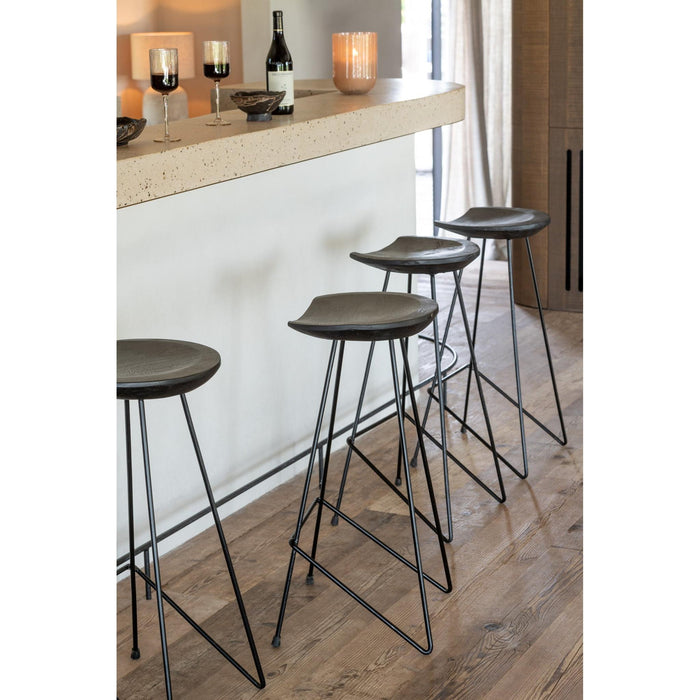 Barkruk Zwart Ijzer 40 cm-Barkrukken-J-Line