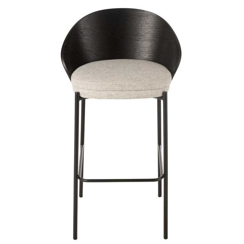 Barkruk Zwart Polyester 50 cm 50.5x53.1x97.8 cm-Barkrukken-J-Line