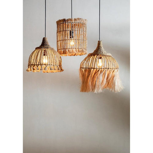 Bazar Bizar Abaca Tassel hanglamp - natuurlijk - S-Hanglampen-Bazar Bizar