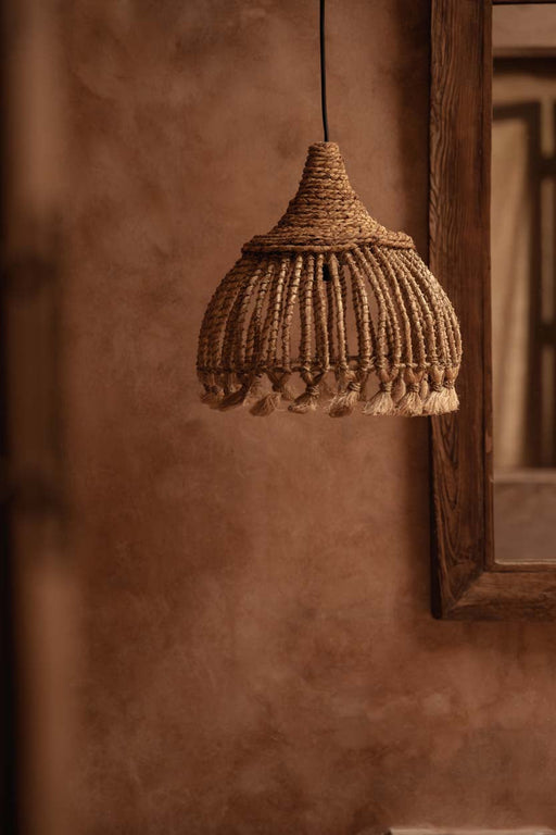 Bazar Bizar Abaca Tassel hanglamp - natuurlijk - S-Hanglampen-Bazar Bizar