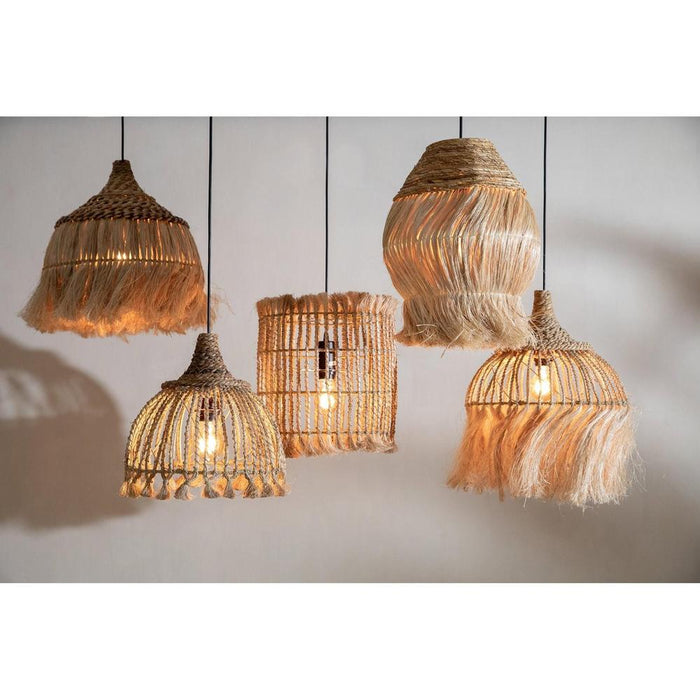 Bazar Bizar Abaca Tassel hanglamp - natuurlijk - S-Hanglampen-Bazar Bizar