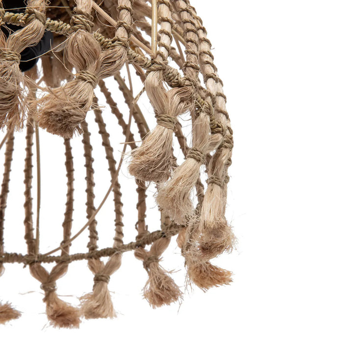 Bazar Bizar Abaca Tassel hanglamp - natuurlijk - S-Hanglampen-Bazar Bizar
