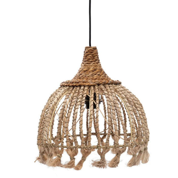 Bazar Bizar Abaca Tassel hanglamp - natuurlijk - S-Hanglampen-Bazar Bizar