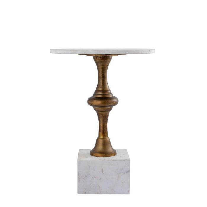 Bijzettafel Alano Wit 40 cm-Bijzettafels-PTMD