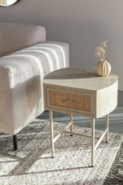Bijzettafel Amaya MDF Beige 38x48 cm-Bijzettafels-Creating Home