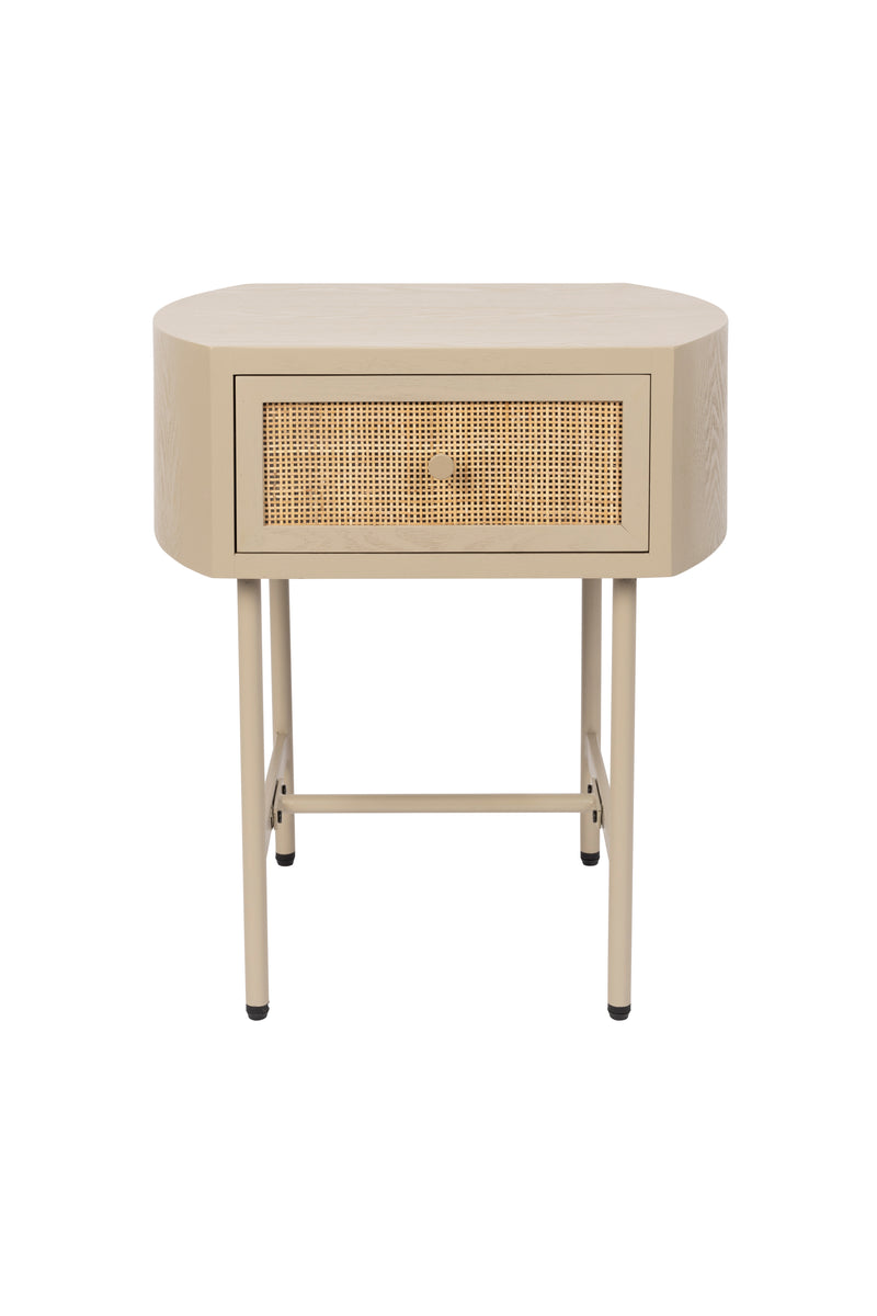 Bijzettafel Amaya MDF Beige 38x48 cm-Bijzettafels-Creating Home