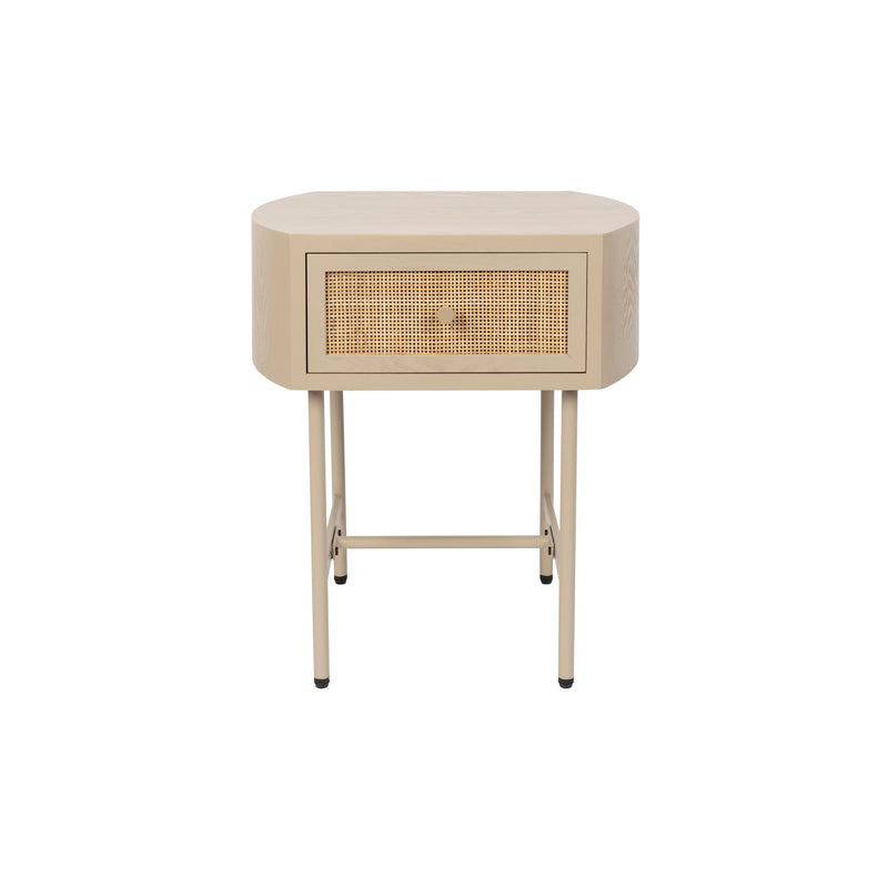 Bijzettafel Amaya MDF Beige 38x48 cm-Bijzettafels-Creating Home