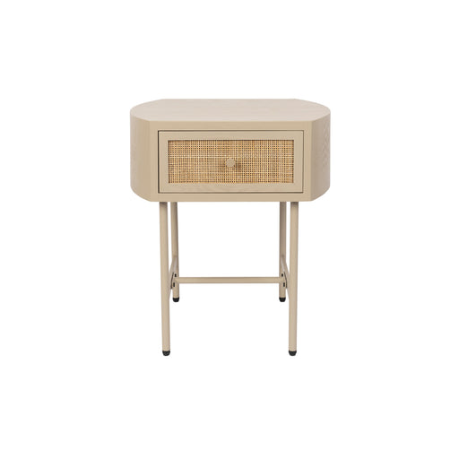 Bijzettafel Amaya MDF Beige 38x48 cm-Bijzettafels-Creating Home