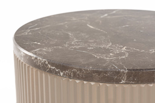 Bijzettafel Anna Marble Beige Ø35x42 cm-Bijzettafels-Creating Home