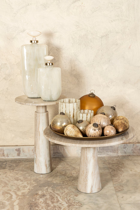 Bijzettafel Ashliegh Marmer Beige-Bijzettafels-PTMD