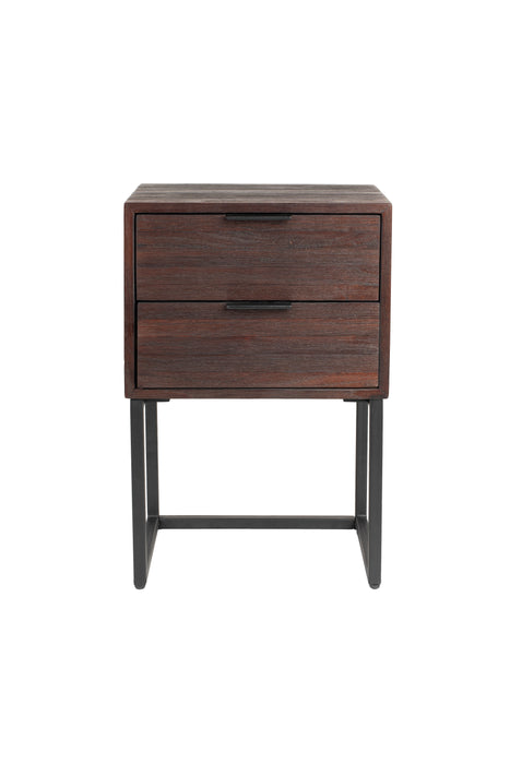 Bijzettafel / Bedstand Webster Teak Hout Bruin 30x40 cm-Bijzettafels-Creating Home
