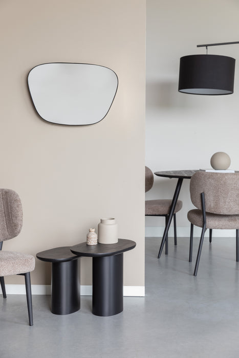 Bijzettafel Bela (set Of 2) Mango hout Zwart 48x32 cm-Bijzettafels-Creating Home