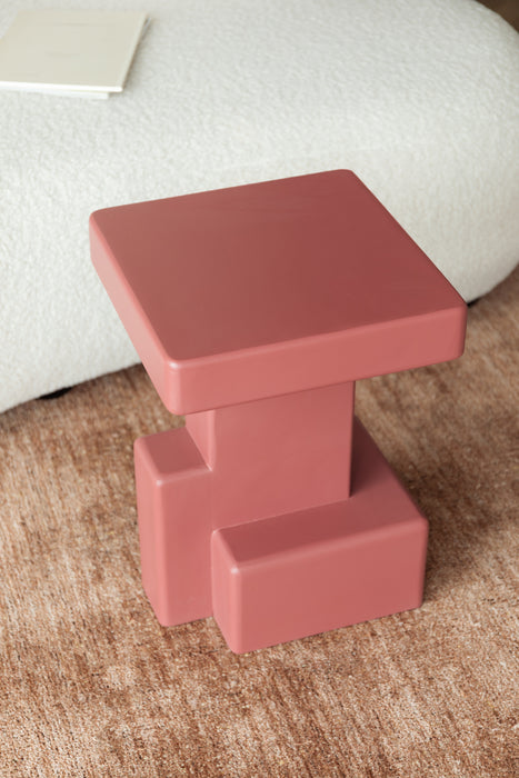 Bijzettafel Blast Marsala MDF Rood 35x35 cm-Bijzettafels-Creating Home